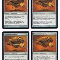 4x "Schädelverstärkung", Common aus "Fünfte Morgenröte", Erhaltung siehe Text