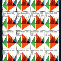 16 Vignetten Einheit Kiel Kieler Woche Juni 1963 Ostsee ohne Gummierung