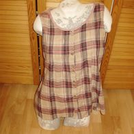 Street one Bluse o A Karo Braun beige rot 38