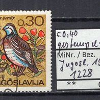 Jugoslawien 1967 Jagd- und Fischereimesse, Novi Sad MiNr. 1228 gestempelt