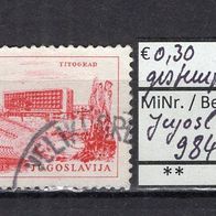Jugoslawien 1961 Freimarken: Technik und Architektur MiNr. 984 gestempelt