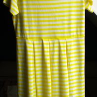 Damen Kleid Strech Gelb-Weiß Gr.L Gr.40-42 JEAN Pascale NEU