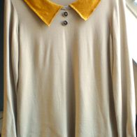 Damen Pullover Bluse Strick Beige-Senf Gr.38-40-42 MONACO blue