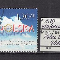 Polen 2003 Der Weg Polens in die Europäische Union (EU) (I) MiNr. 4016 gestempelt
