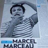 Marcel Marceau Article Full Page Clippings Bericht Pressebericht