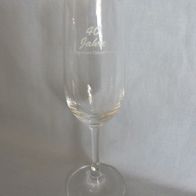 Tupperware Sektglas mit Logo " 40 Jahre Tupperware Deutschland "