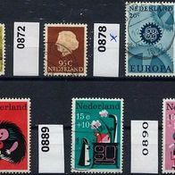 Niederlande Mi. Nr. 871 + 872 + 878 x + 878 y + 888 + 889 + 890 o <