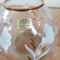 Vase Glasveredelung Lucka handgemalt geschliffen *
