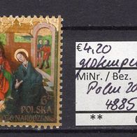 Polen 2016 Weihnachten MiNr. 4885 gestempelt