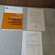 Lehrheft Bundesanstalt für Arbeit, Kfz Techniker - innen