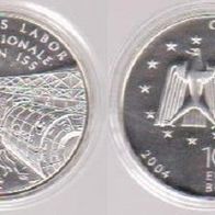 2004 BRD 10 Euro Raumlabor Columbus Stempelglanz