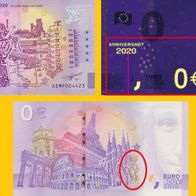 0 Euro Schein Eisenhüttenstadt 1950-2020 XEMP 2020-1 Anniversary selten Nr 4424