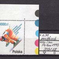 Polen 1993 Winter-Universiade, Zakopane MiNr. 3431 postfrisch Eckrand oben rechts