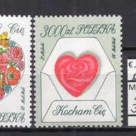 Polen 1993 Gruß- und Glückwunschkarten MiNr. 3432 - 3433 postfrisch