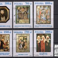 Polen 1991 Meisterwerke aus dem Nationalmuseum Krakau MiNr. 3306 - 3311 gestempelt