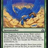 3x "Bruchlandung" Uncommon aus "Der Gildenbund", Erhaltung siehe Text