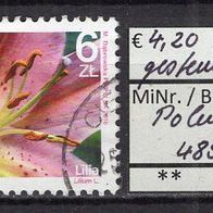 Polen 2016 Freimarke: Blumen und Früchte MiNr. 4853 gestempelt