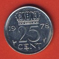 Niederlande 25 Cent 1978