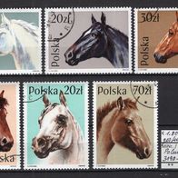 Polen 1989 Pferde MiNr. 3190 - 3195 gestempelt