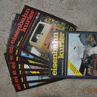 8 x Eisenbahnkurier von 1986 - Das Magazin für Eisenbahn- und Modellbahnfreunde
