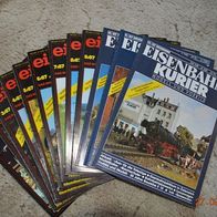 12 x Eisenbahnkurier von 1987 - Das Magazin für Eisenbahn- und Modellbahnfreunde