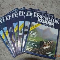 7 x Eisenbahnkurier von 1988 - Das Magazin für Eisenbahn- und Modellbahnfreunde