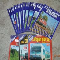 13 x Eisenbahnkurier von 1997 - Das Magazin für Eisenbahn- und Modellbahnfreunde