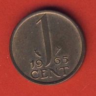 Niederlande 1 Cent 1965 Top