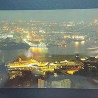 Ansichtskarte "Hamburg-Landungsbrücken bei Nacht" ungebraucht