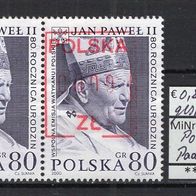 Polen 2000 80. Geburtstag von Papst Johannes Paul II. Paar MiNr. 3830 gestempelt