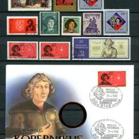 12 x Nikolaus Nicolaus Kopernikus Copernicus Polen DDR u.a. gestempelt postfrisch