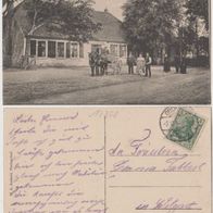 Rathebur-Pommern-AK 1911 Gasthaus zur Linde Stempel Marke schräg Ducherow Erh.1