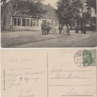 Rathebur-Pommern-AK 1911 Gasthaus zur Linde Stempel Marke gerade Ducherow Erh.1