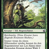 4x "Bogenmeister aus Lys Alana", Common aus "Morgenluft", ungespielt - Dt./ Engl