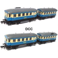 T1 mit S1, KGH, Triebzug, hellbeige-blau, DCC, Arnold / Kato / MMB, Ep2, Spur N