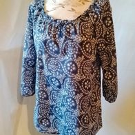 Cecil Damen Marken Sommer Bluse Gr.40 blau gemustert