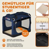 CADOCA® Hundebox Transportbox XXXL 101x70x70cm