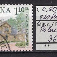 Polen 1997 Freimarken: Polnische Gutshöfe MiNr. 3651 gestempelt -3