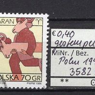 Polen 1998 Freimarke: Tierkreiszeichen MiNr. 3582 y gestempelt -1