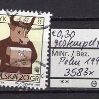 Polen 1996 Freimarke: Tierkreiszeichen MiNr. 3583 x gestempelt -2