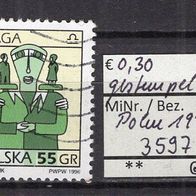 Polen 1996 Freimarke: Tierkreiszeichen MiNr. 3597 gestempelt