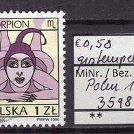 Polen 1996 Freimarke: Tierkreiszeichen MiNr. 3598 x gestempelt