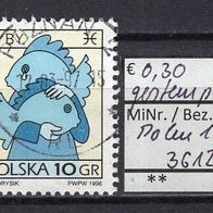 Polen 1996 Freimarke: Tierkreiszeichen MiNr. 3612 y gestempelt