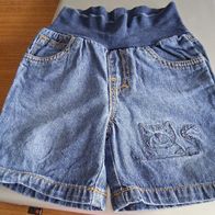 Blaue Shorts - Schlupfhose - Jeans - Gr. 80 - Sigikid