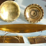 Messing Schreibtisch-set , ekoteller, Konvolut, intage , 5-teilig