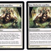 2x "Von Ehrfurcht ergriffen" Common aus "Mirrodin", ungespielt
