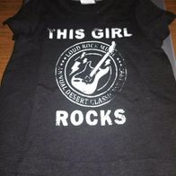 Schwarzes T-Shirt mit Aufschrift - H&M - Gr. 68
