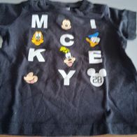 Schwarzes Shirt mit Aufdruck Disney - Gr. 74 - C&A