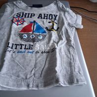 Graues Shirt mit Aufdruck - Gr. 80 - Babywear