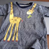 Blau gestreiftes Shirt mit Aufdruck Giraffe- Gr. 62 - Manguun